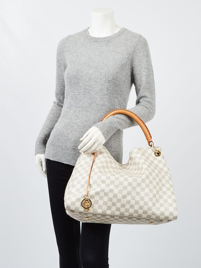 Louis Vuitton, Large Artsy Damier Azur Canvas Bag, cream…