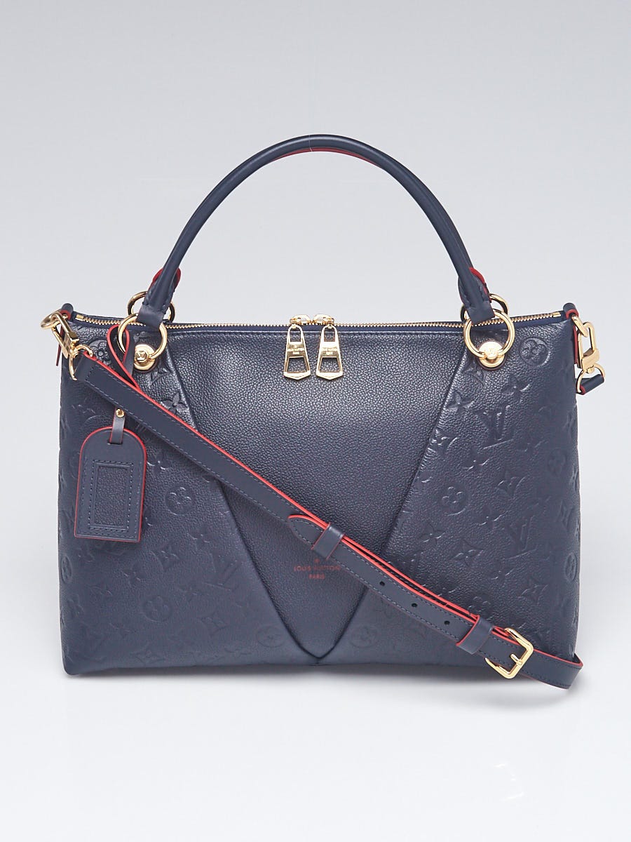 Authentic Louis Vuitton Navy Blue Monogram Empreinte Leather