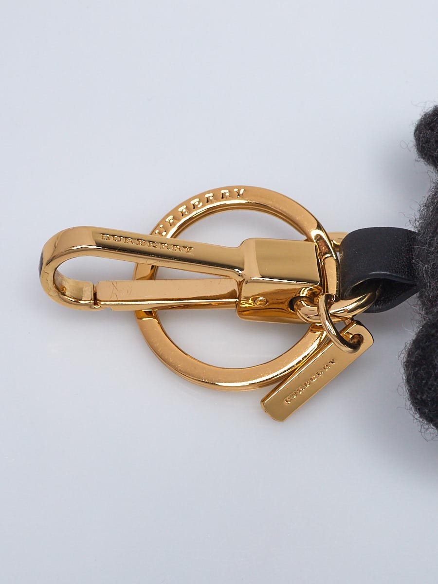Burberry Black Check Cashmere Thomas Bear Charm | Yoogi's Closet