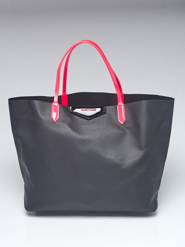 Givenchy Black/Fuchsia Leather Antigona Large Tote Bag