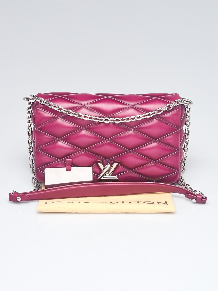 Louis Vuitton Silver Quilted Lambskin Leather GO-14 Malletage PM Bag at  1stDibs