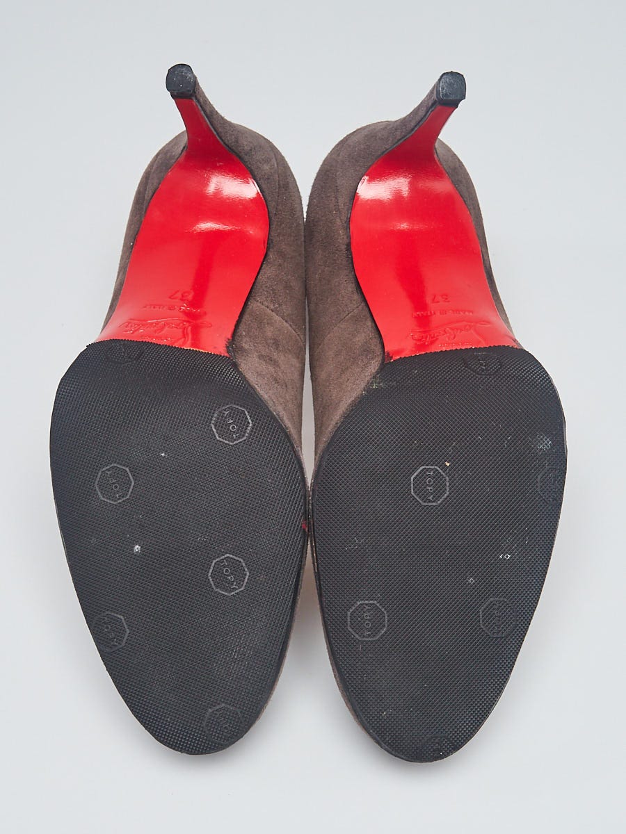 Christian Louboutin Elephant Grey Suede Simple 85 Pumps Size 6.5/37