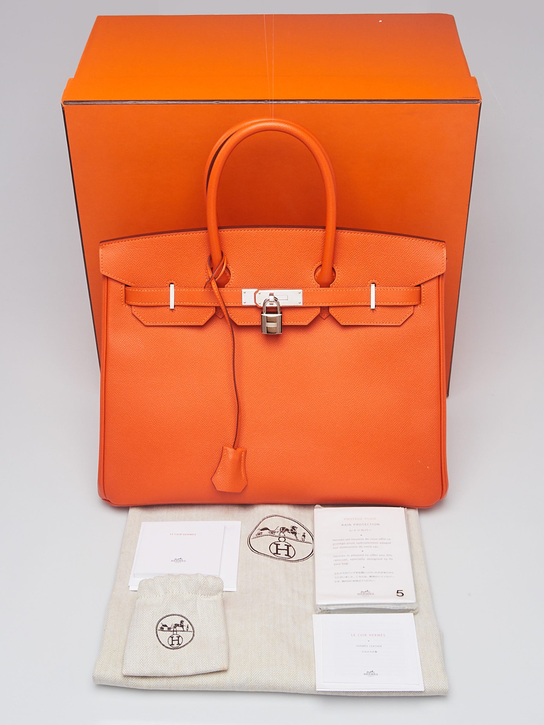 Hermès Soufre Birkin 35cm of Epsom Leather with Palladium
