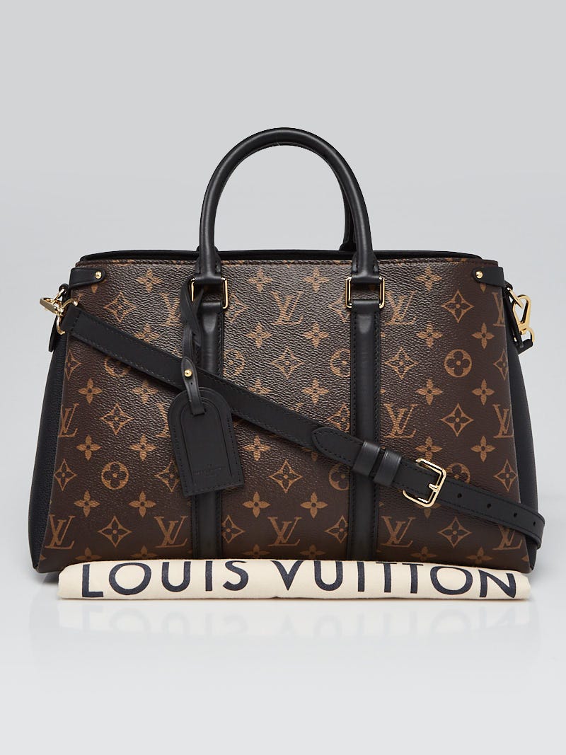 Louis Vuitton Monogram Canvas & Black Leather Soufflot MM