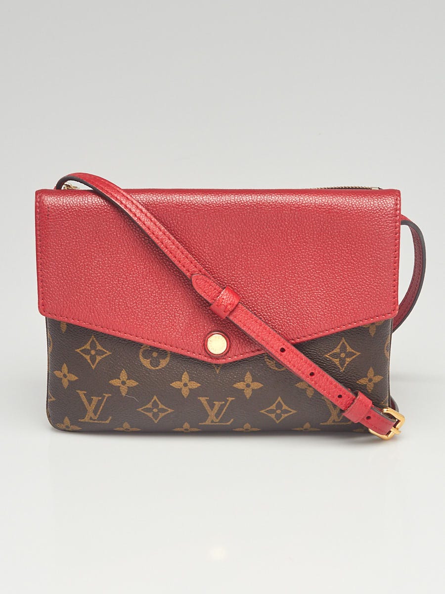 Louis Vuitton Monogram Canvas / Red Leather Twice/Twinset