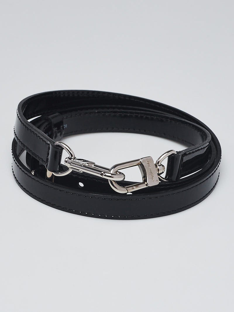 Louis Vuitton Black Leather 16mm Adjustable Shoulder Strap - Yoogi's Closet