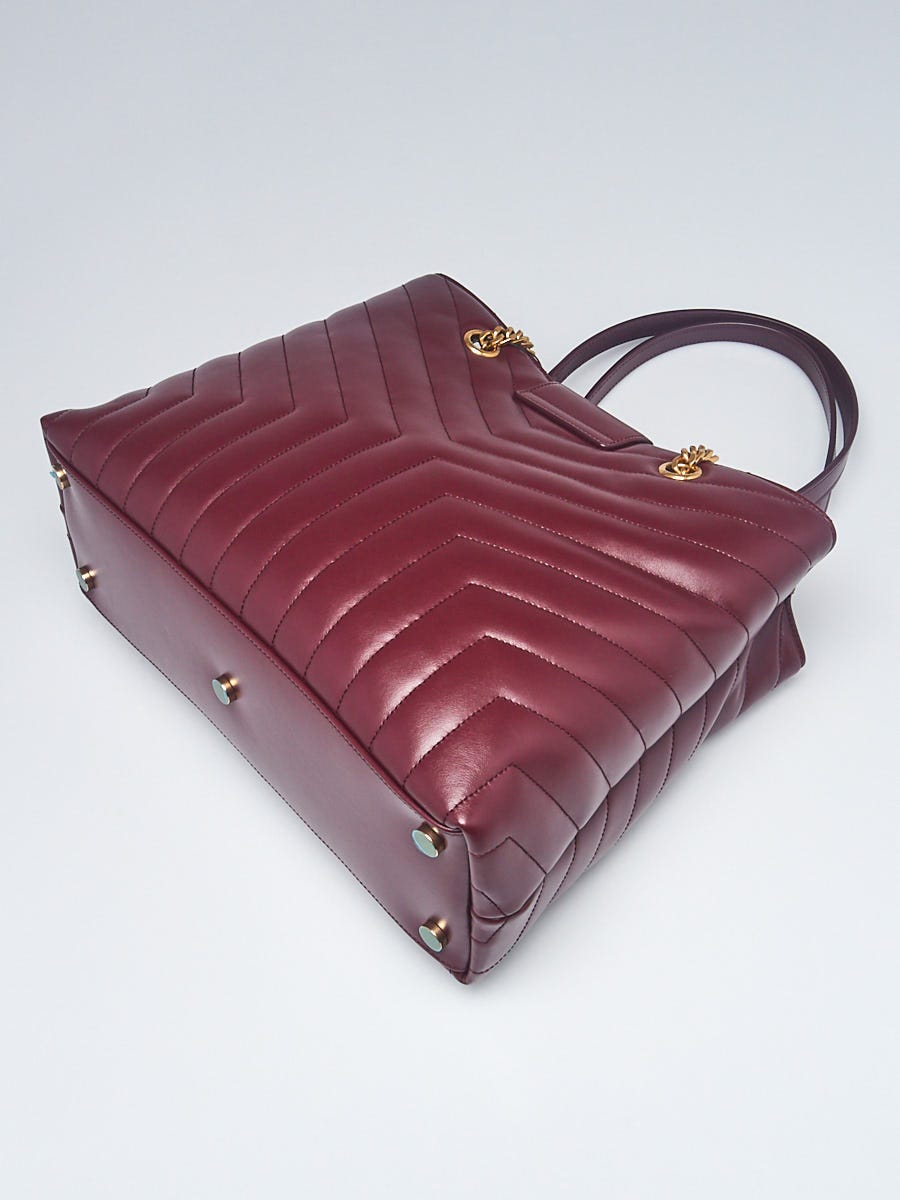 【関税&送料込】Saint Laurent Burgundy Leather Large Lou Lou Loulou puffer leather crossbody bag Saint Laurent Burgundy