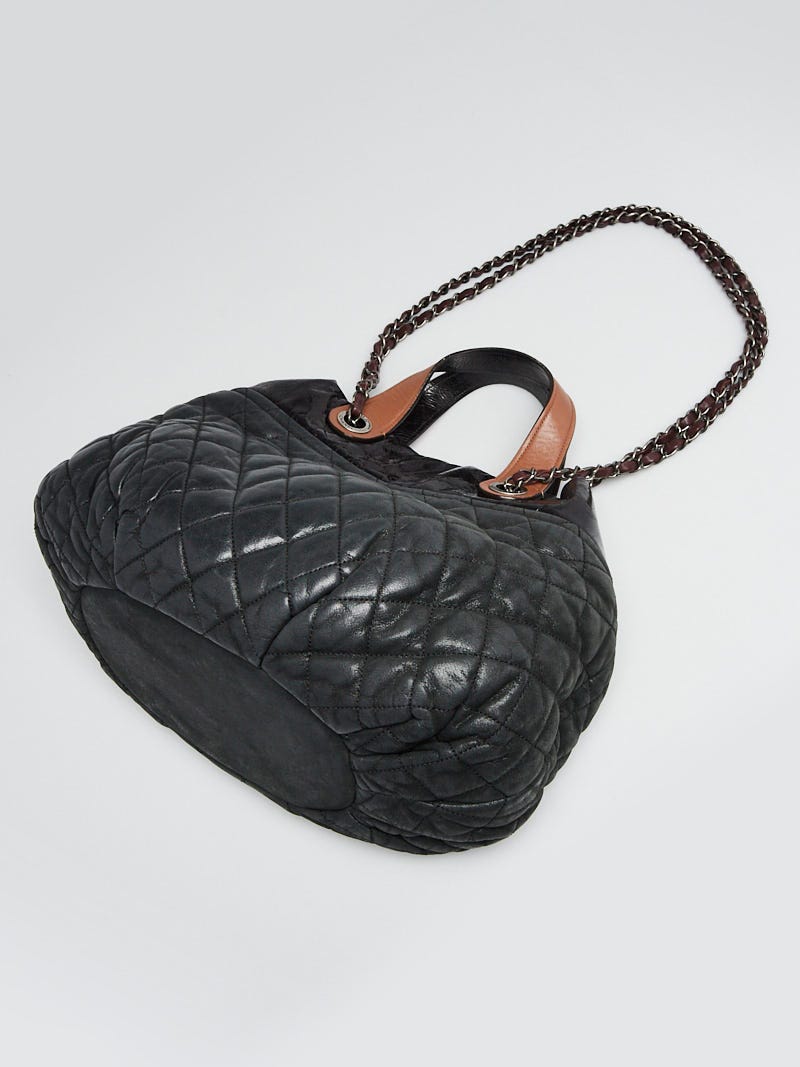 Chanel Black Quilted Iridescent Calfskin Leather Small In-The-Mix