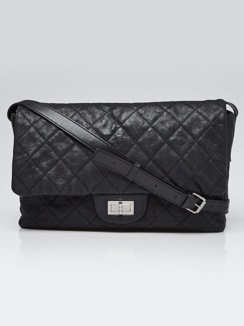 Chanel Black Quilted Leather 2.55 Reissue Easy Messenger Bag