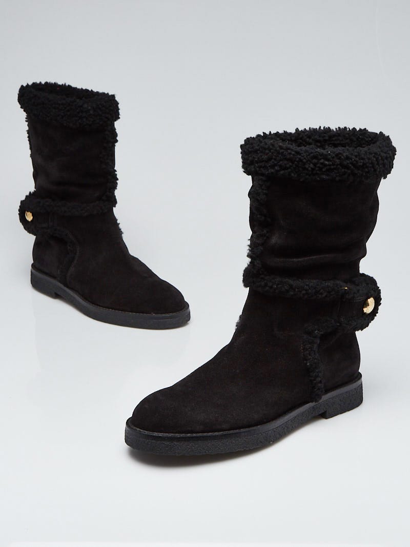 louis vuitton shearling boots