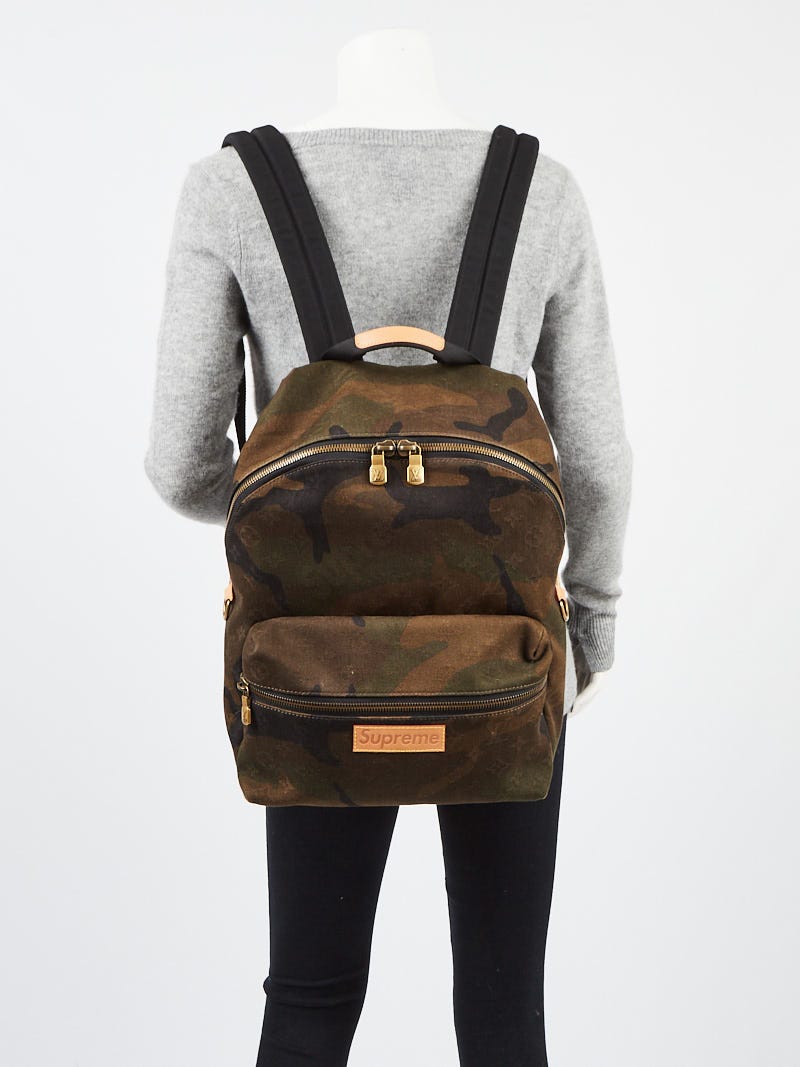 Louis Vuitton x Supreme Camouflage Monogram Canvas Apollo Backpack Bag Yoogi s Closet