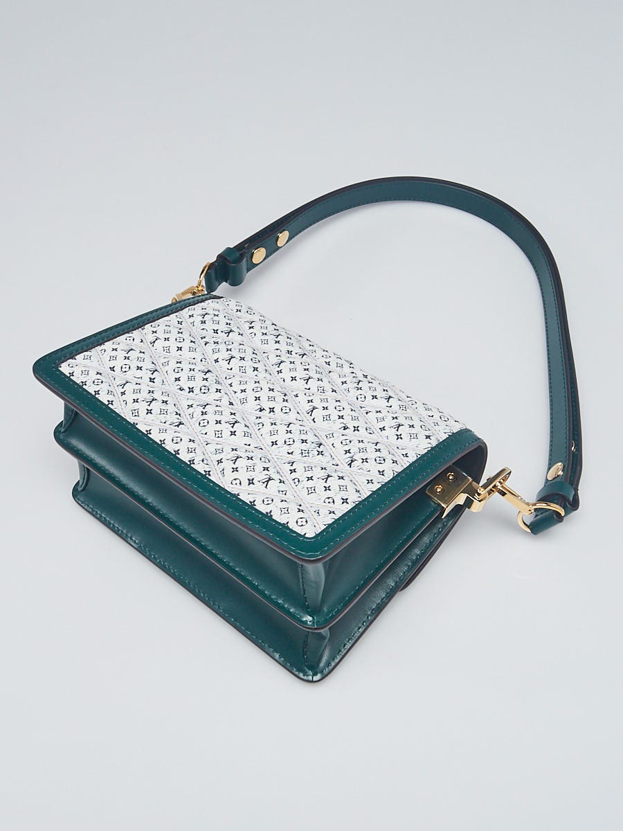Louis Vuitton Dauphine Shoulder Bag Malletage Monogram Denim Mini Green  186434223