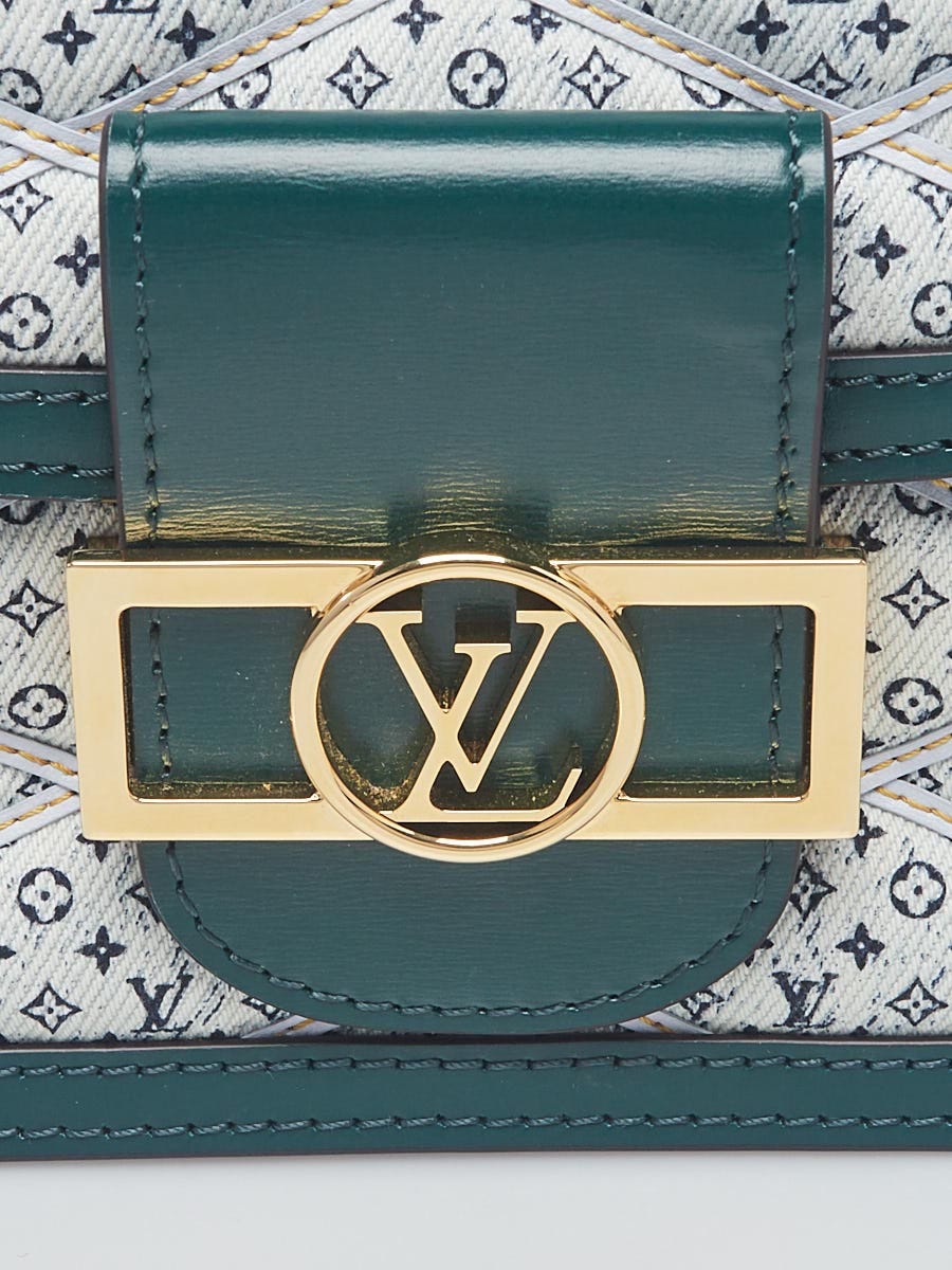 Louis Vuitton LV GHW Mini Dauphine Shoulder Bag Canvas Cream Green