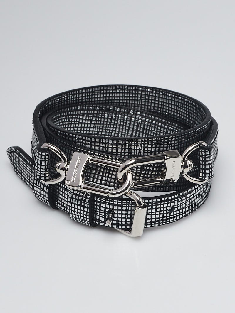 Louis Vuitton 16mm Black Silver Epi Leather Adjustable Strap - Yoogi's  Closet