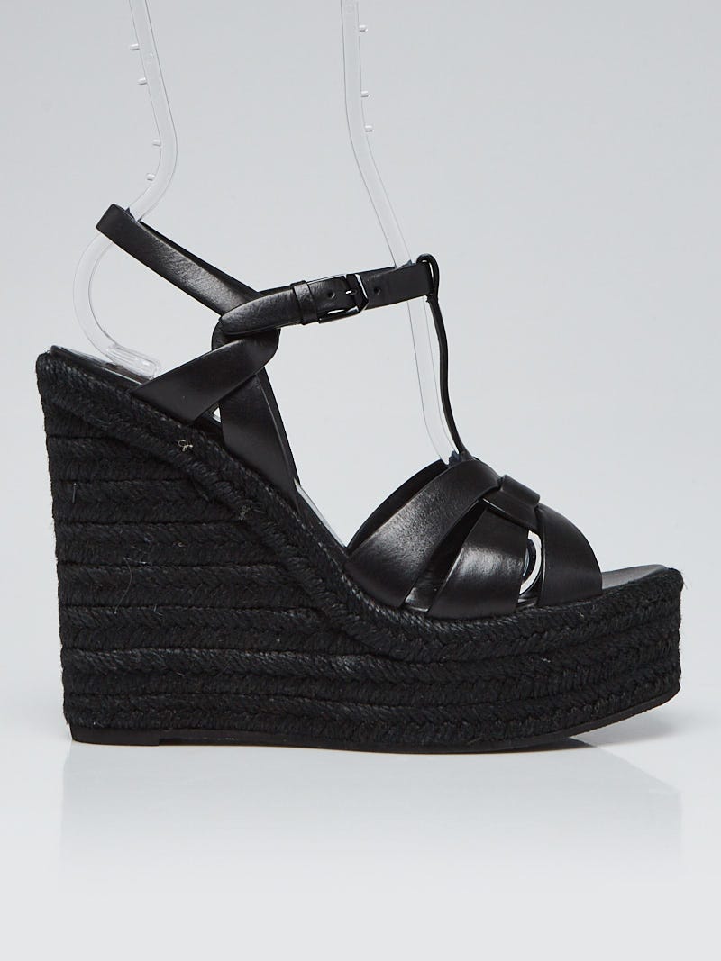 Ysl tribute sale wedge black