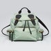 Burberry Apple Green Technical Nylon and Leather Medium Rucksack Backpack Bag - Yoogi's Closet