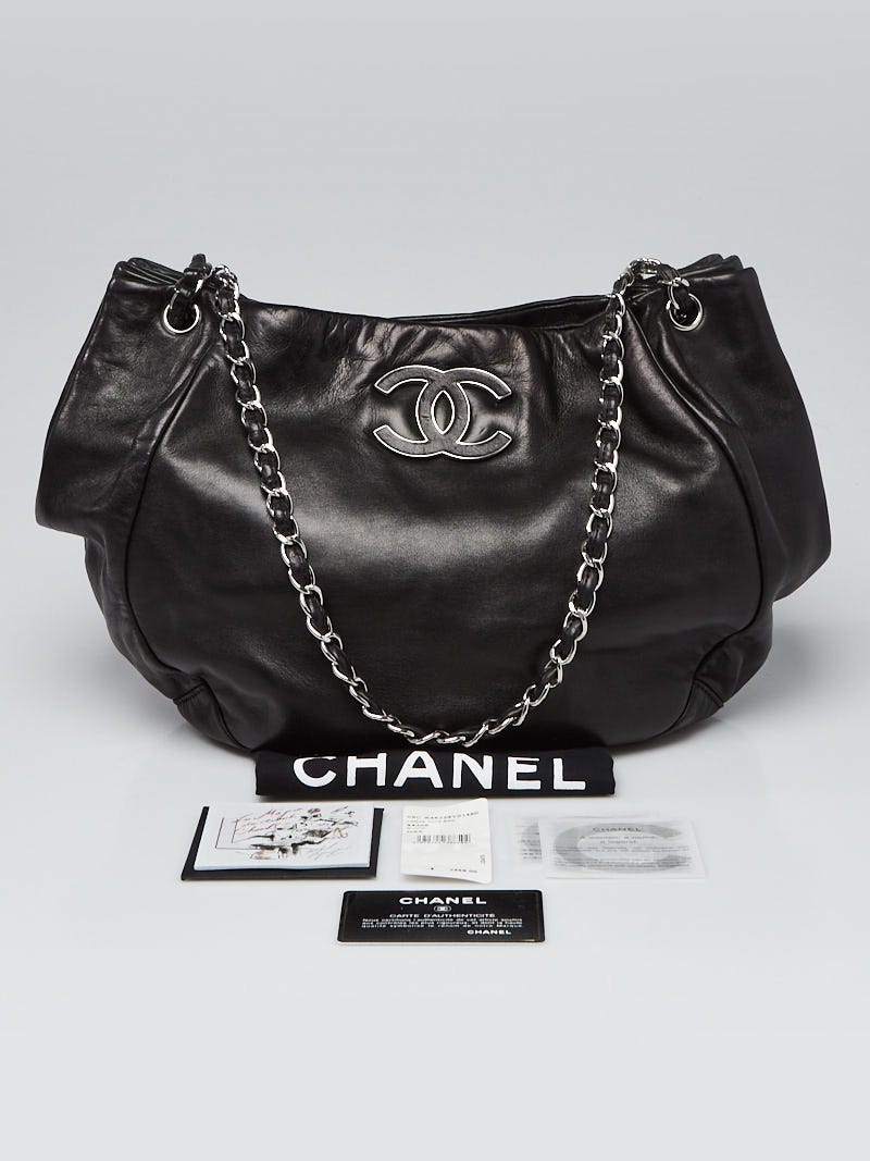 希少 ◆◆CHANEL SHOPPING CENTER◆◆ rare CHANEL Puzzle blue plastic CC chip leather stitch tote