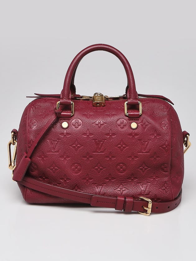 Louis Vuitton Aurore Monogram Empreinte Leather Speedy 25 Bandouliere Bag