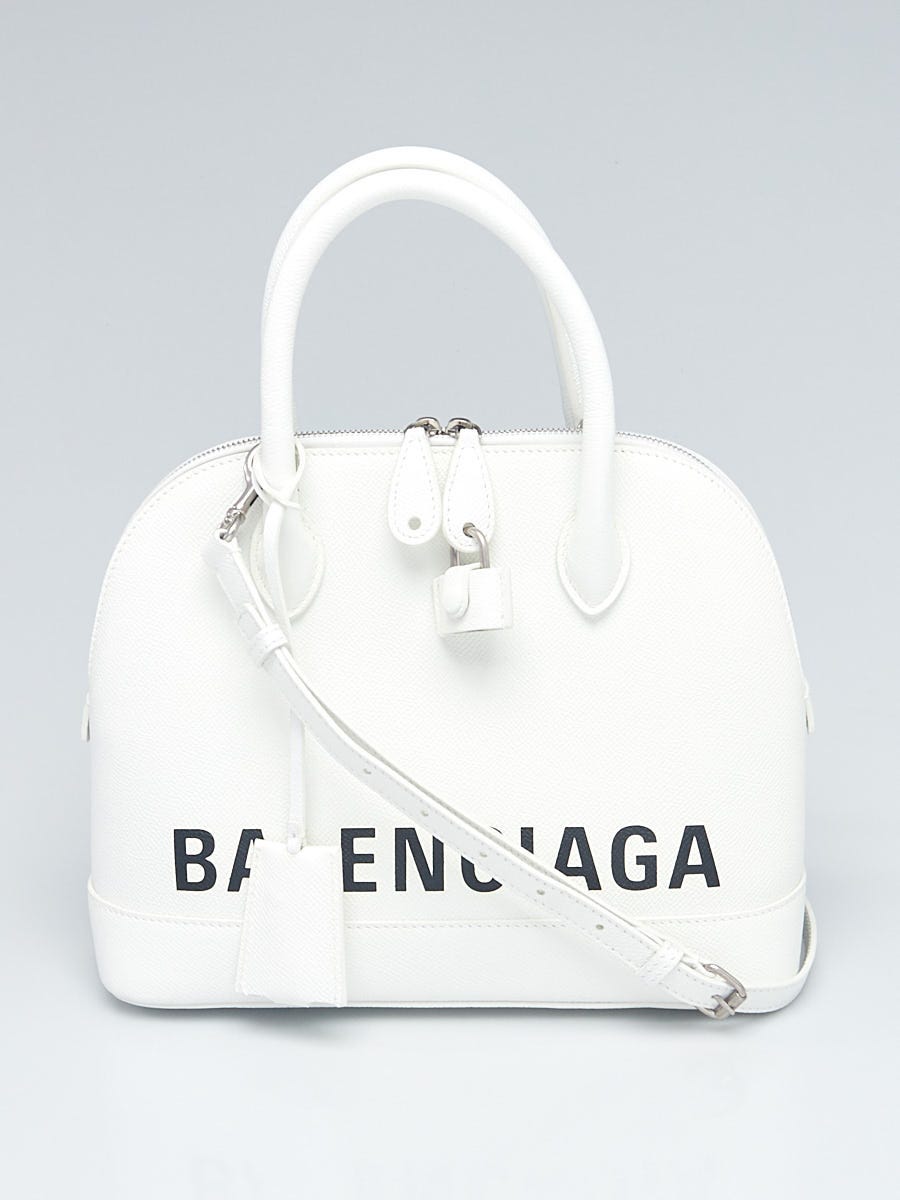 Balenciaga Ville Small Logo Calfskin Top-Handle Bag