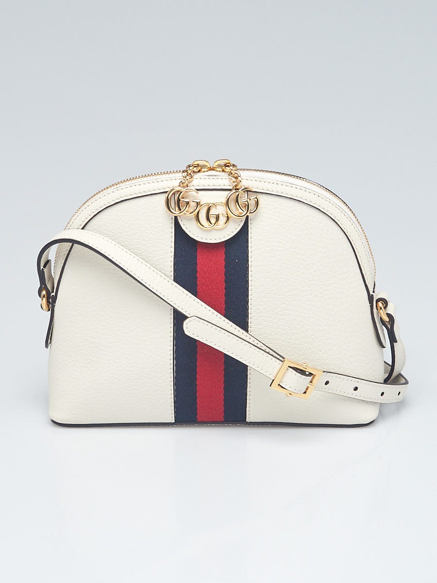 Ophidia Small Shoulder Bag in White Gucci