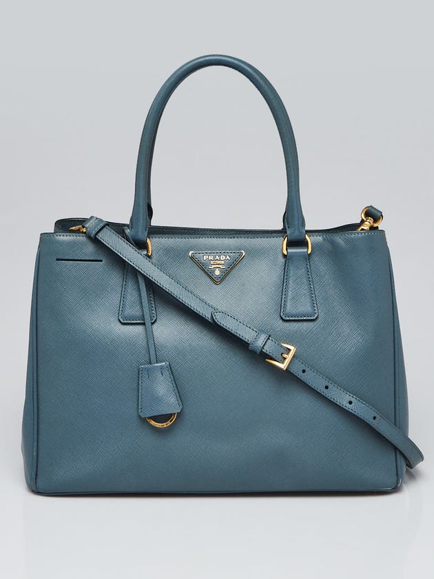 Prada Blue Saffiano Leather Small Tote Bag BN1874