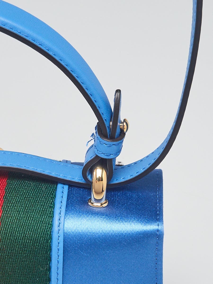 Gucci Shoulder Bag Mini Sylvie Satin Crystal Peony