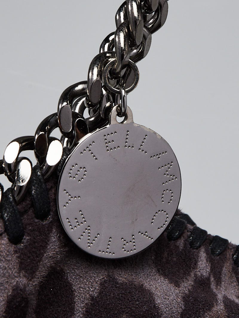 Stella McCartney Leopard Printed Faux Leather Falabella Fold