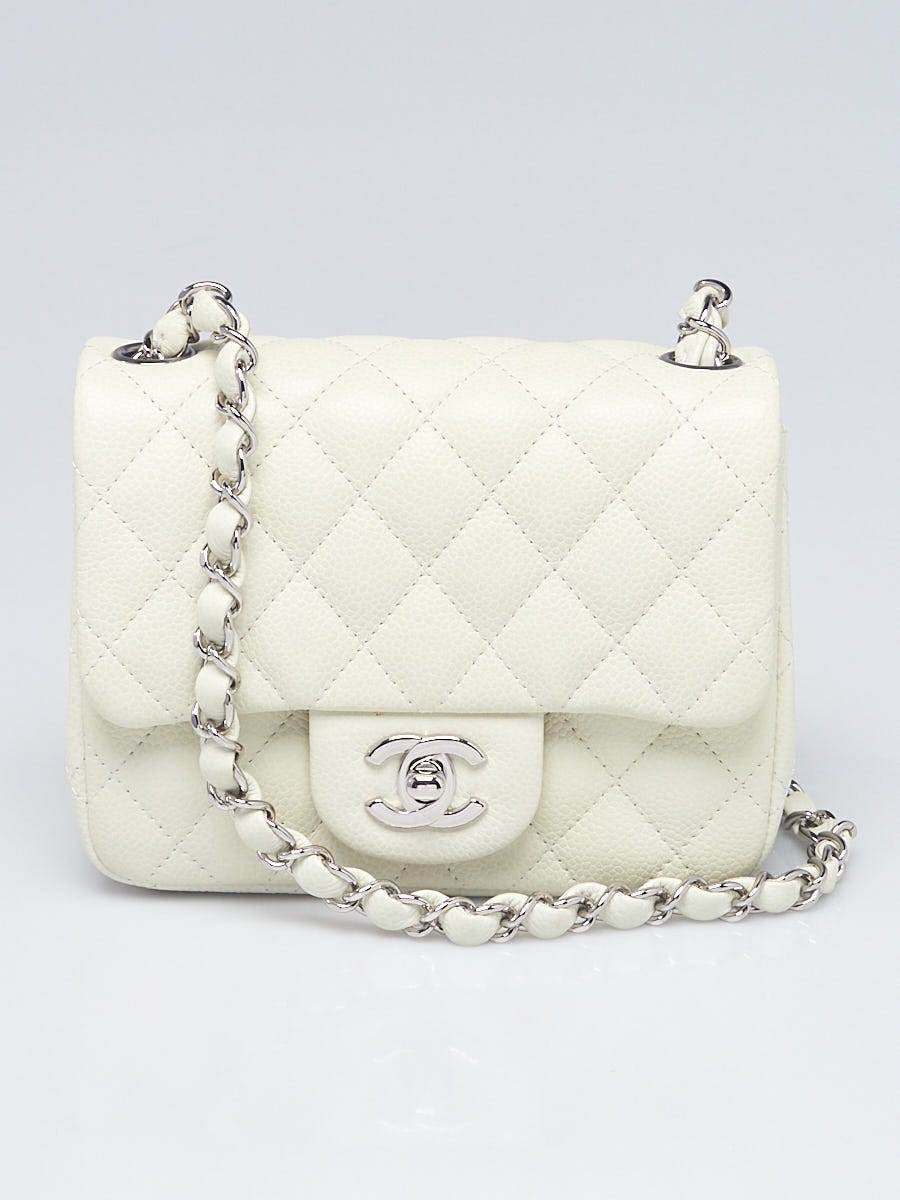 chanel white caviar mini