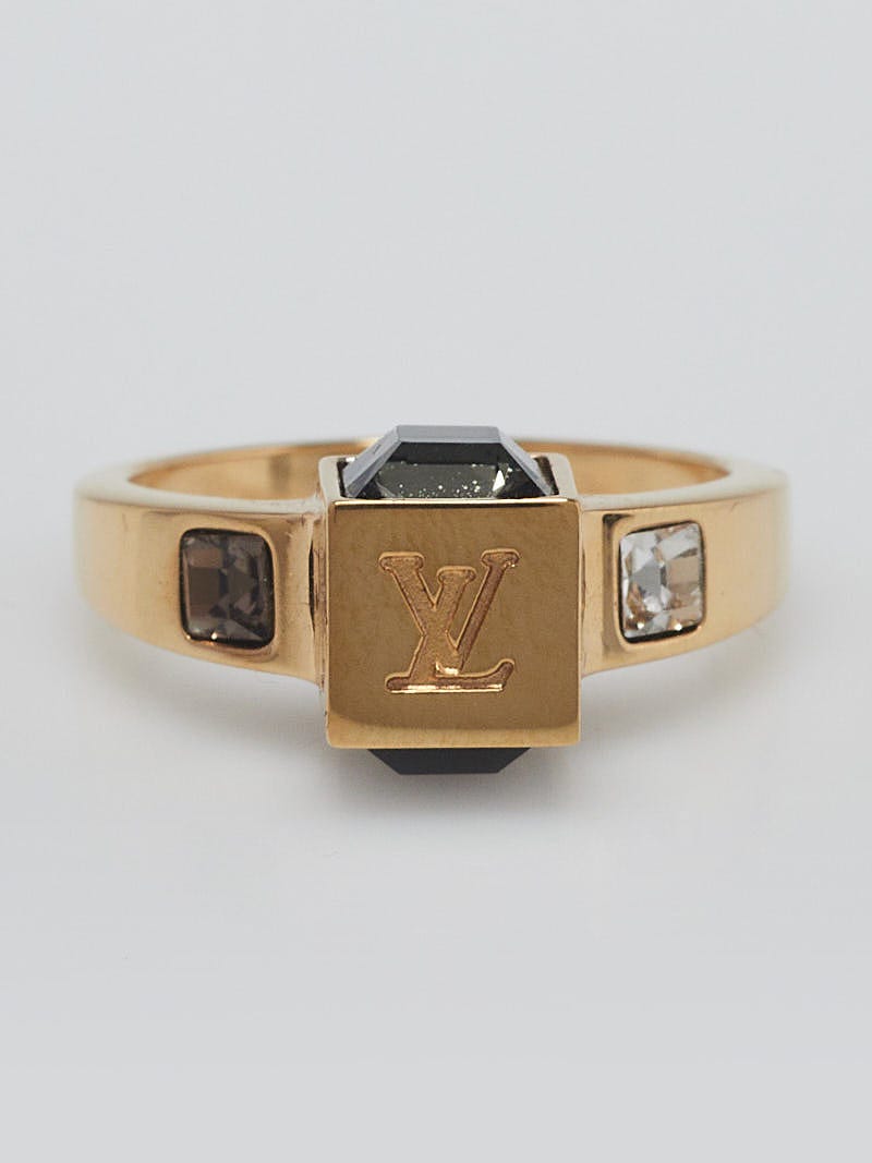 Louis Vuitton Multicolor Swarovski Crystal Gamble Rainbow Ring Size 6.5 -  Yoogi's Closet