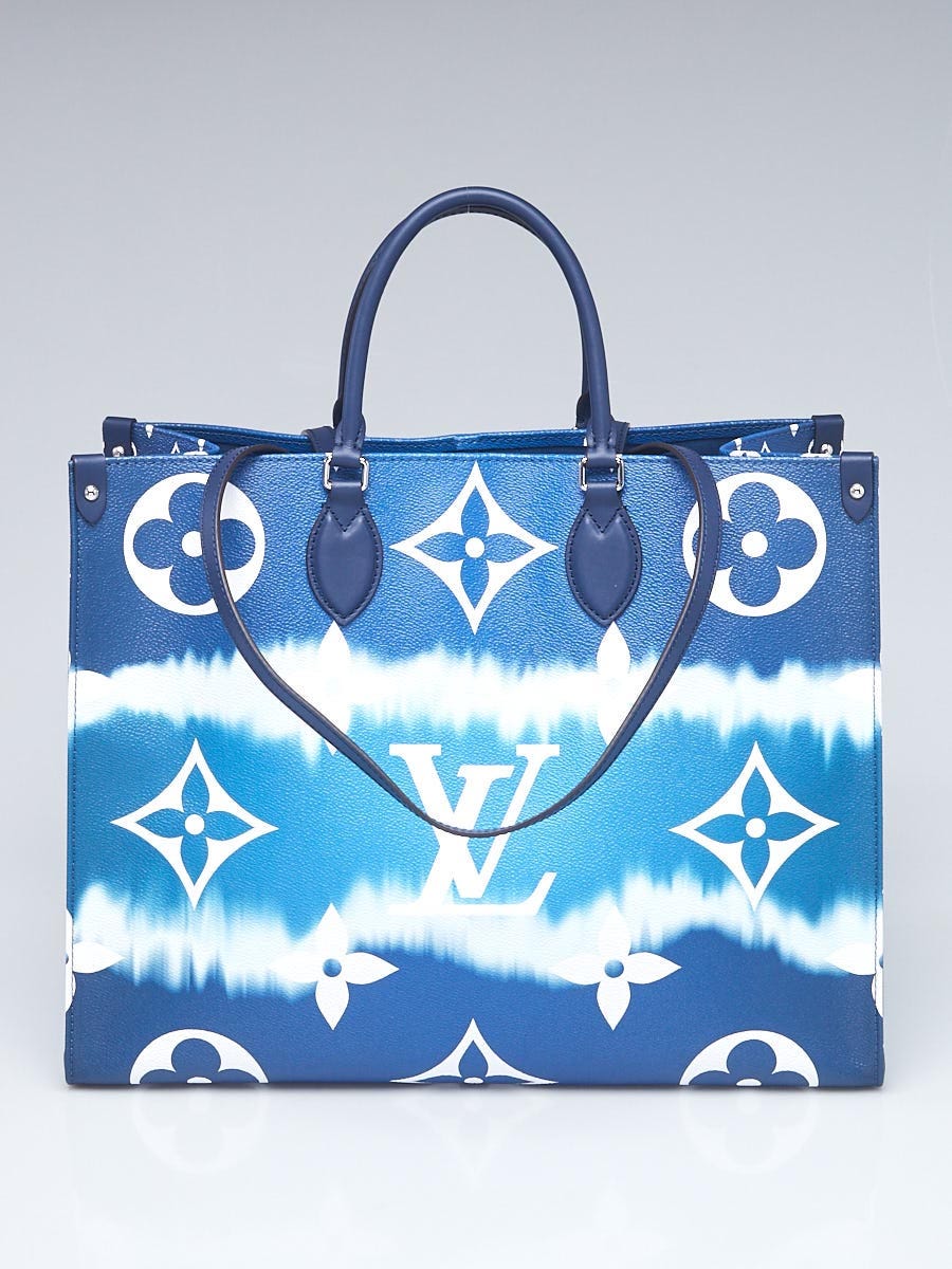 Louis Vuitton Blue Monogram Giant Canvas Onthego GM Tote Bag