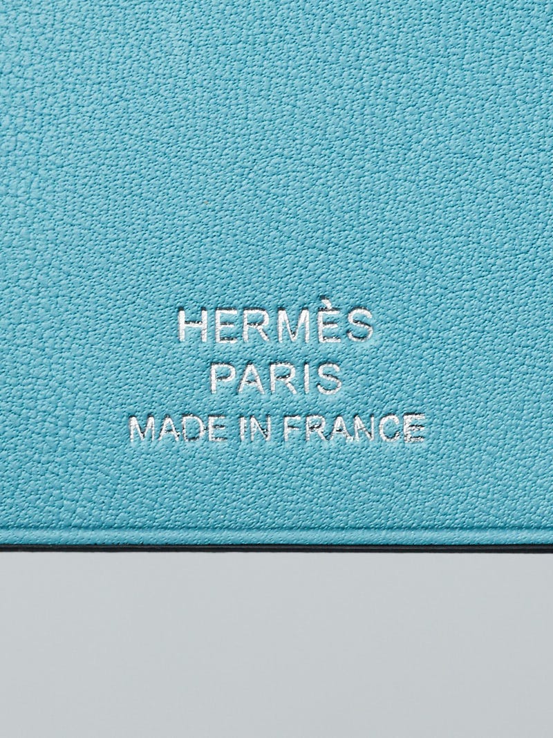 HERMES Swift Leather Paddle Selle Charm Charm Blue