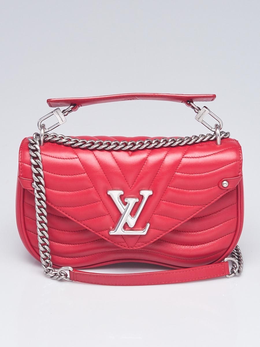 Louis Vuitton New Wave Calfskin Leather Chain Pochette Red/Scarlet