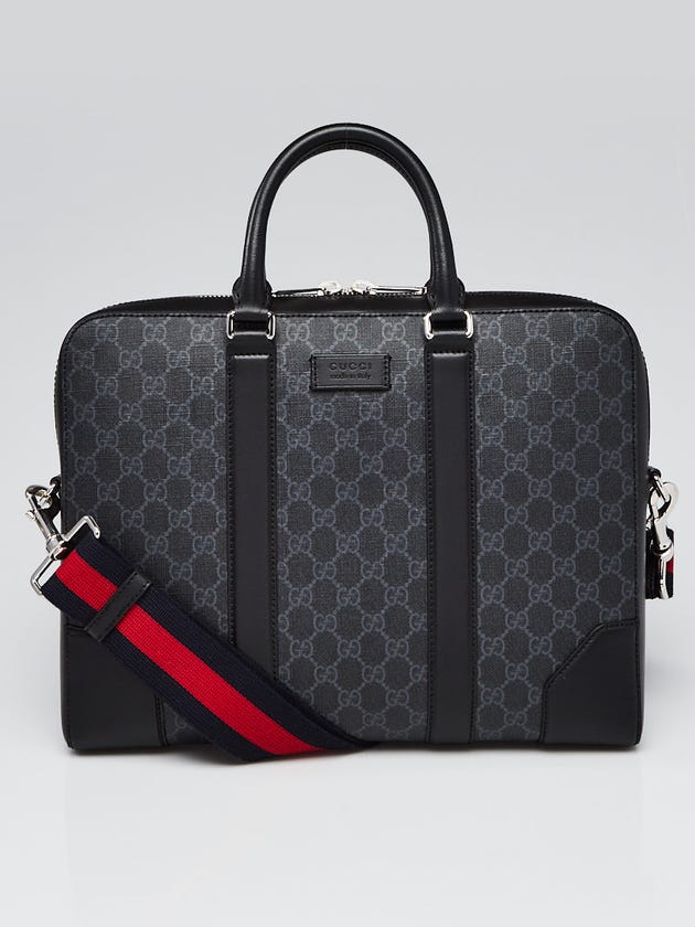 Gucci Black GG Coated Canvas/Leather Briefcase Bag