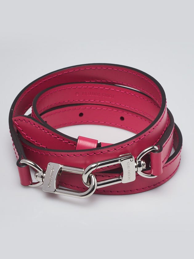 Louis Vuitton 16mm Hot Pink Leather Adjustable Strap