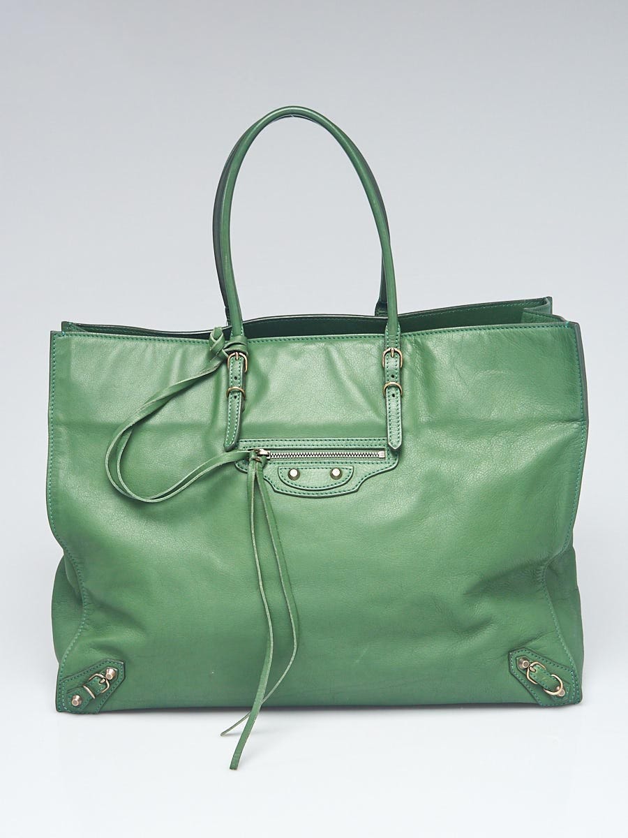 Balenciaga Papier handbag in green leather