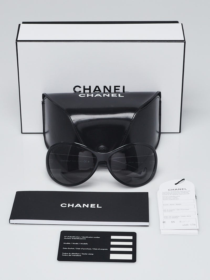 Chanel Black Acetate Tinted CC Logo Sunglasses-6016 | Yoogi's Closet