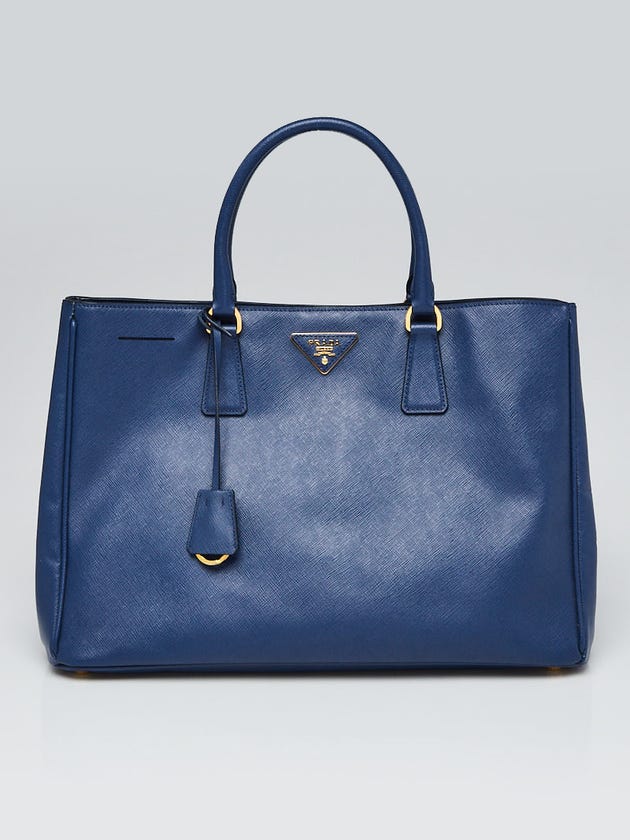 Prada Bluette Saffiano Lux Leather Large Tote Bag BN1844
