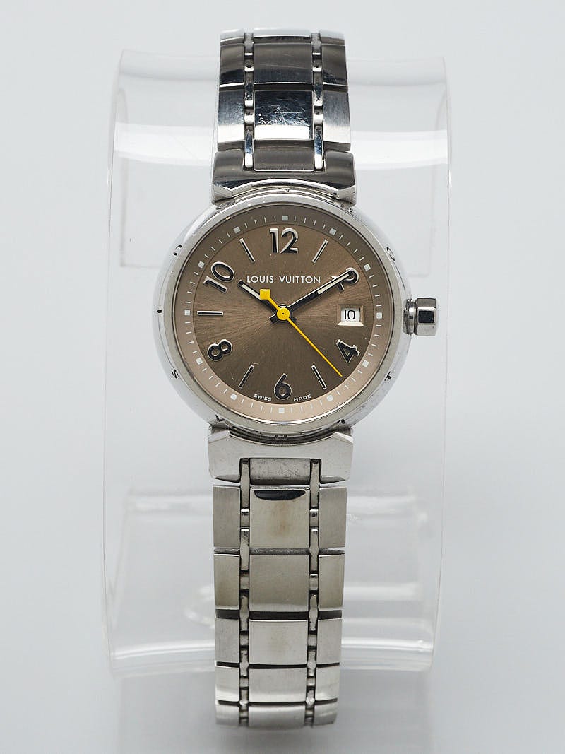 Louis Vuitton - Authenticated Tambour Watch - Steel Beige for Women, Very Good Condition