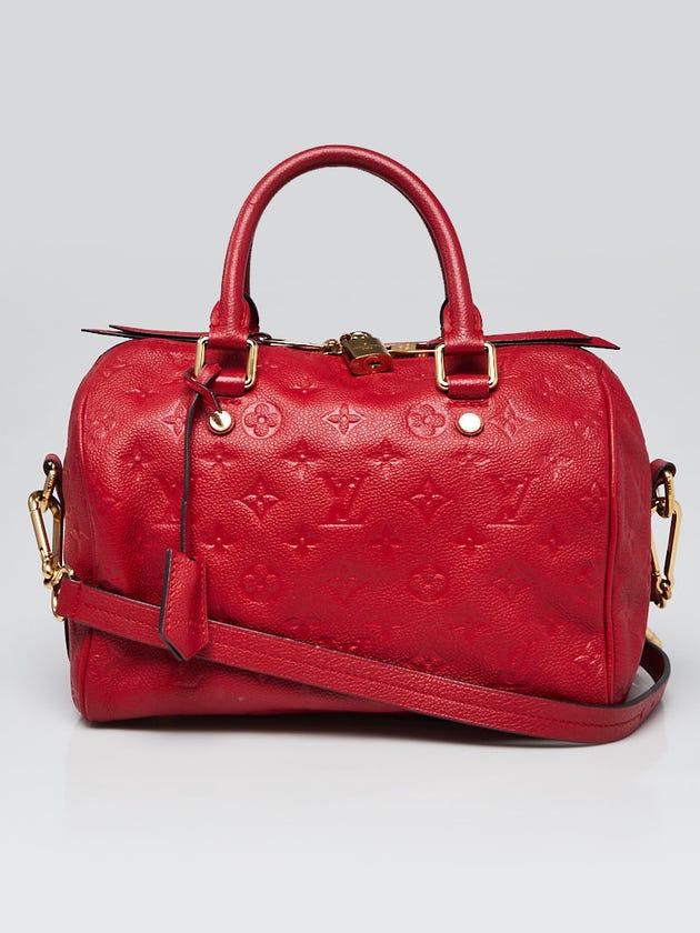 Louis Vuitton Cherry Monogram Empreinte Leather Speedy Bandouliere 25 Bag