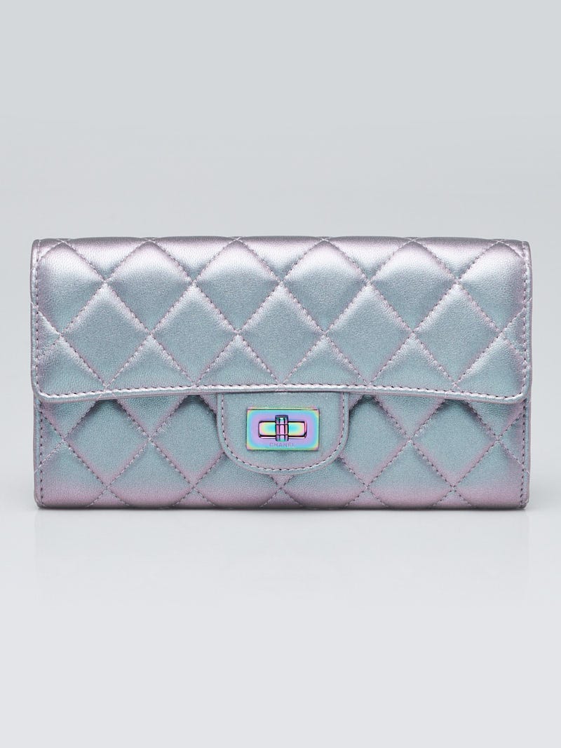 Chanel 2.55 Reissue L Metallic Quilted Leather Flap Flap Wallet