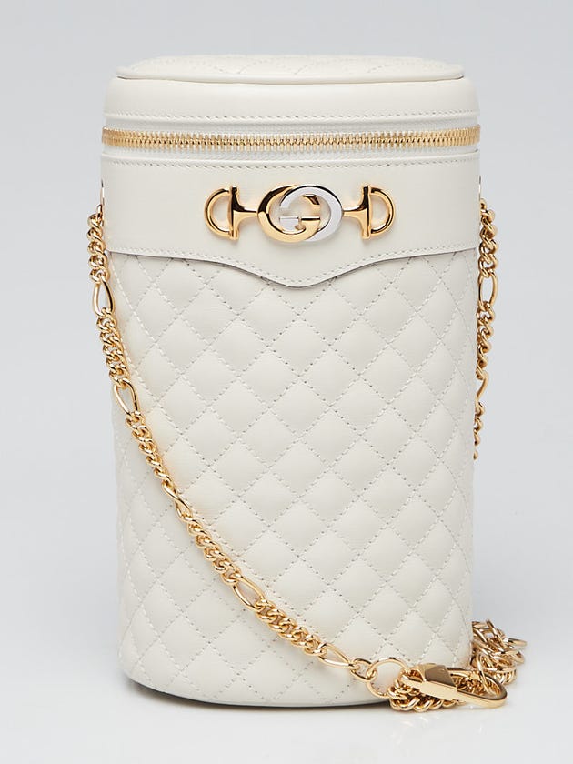 Gucci White Quilted Leather Trapuntata Crossbody/Belt Bag