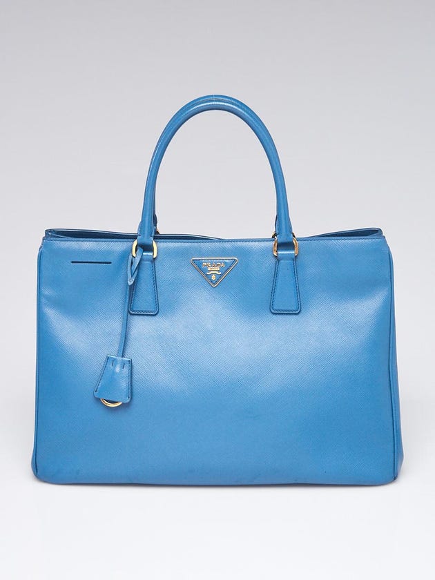 Prada Cobalto Saffiano Lux Leather Large Tote Bag BN1844
