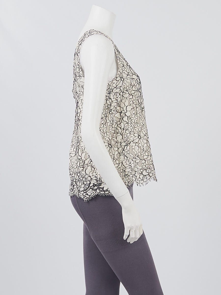 Lace blouse Chanel Beige size 42 IT in Lace - 35068378