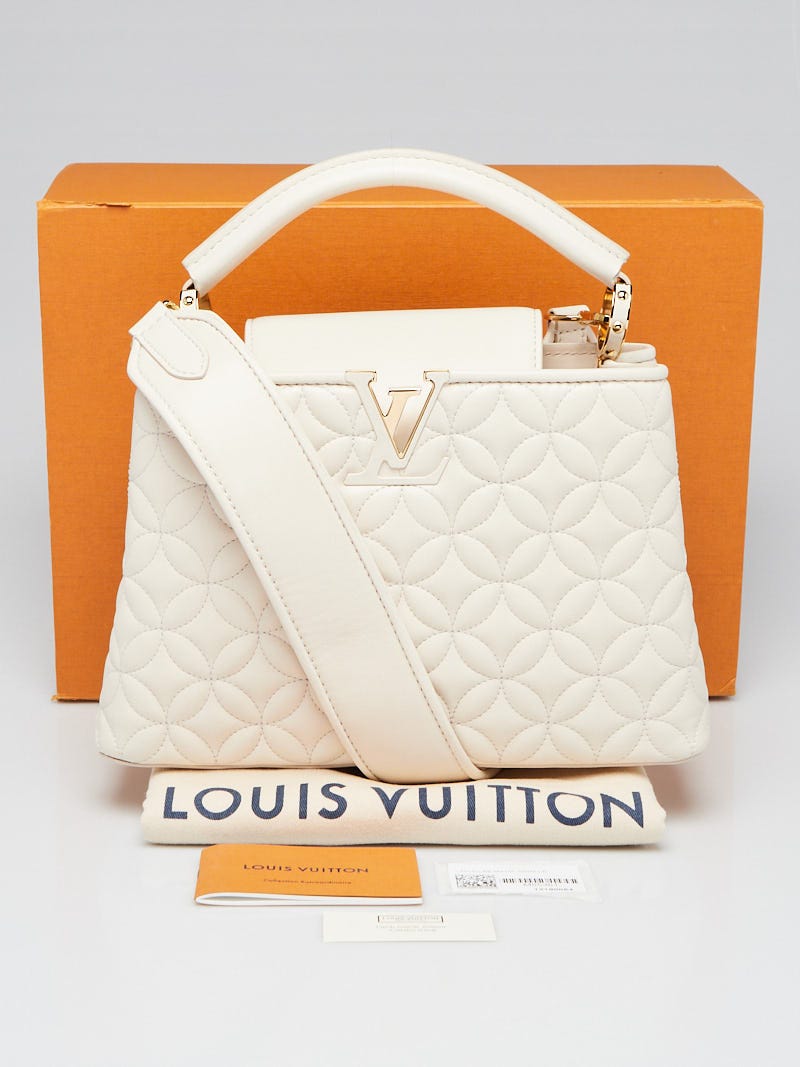 Louis Vuitton Monogram Flower Embossed Capucines Bag WITH gem-stones LV Logo