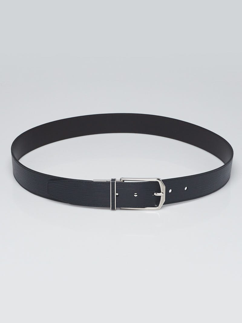 Louis Vuitton Black Epi/Smooth Leather Slender Reversible Belt Size 100/40  - Yoogi's Closet
