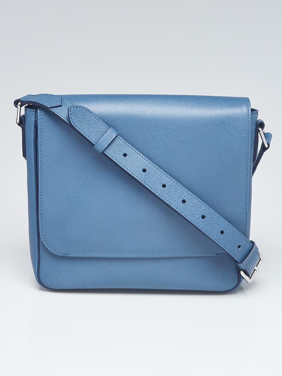 Louis Vuitton Blue Taiga Leather Roman PM Messenger Bag Louis Vuitton