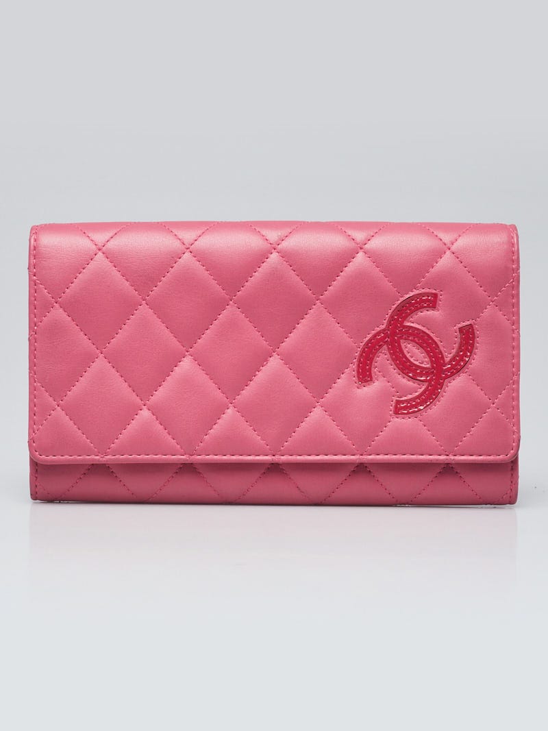 Chanel Pink Chevron Quilted Calfskin Leather 2.55 Small Flap Wallet -  Yoogi's Closet
