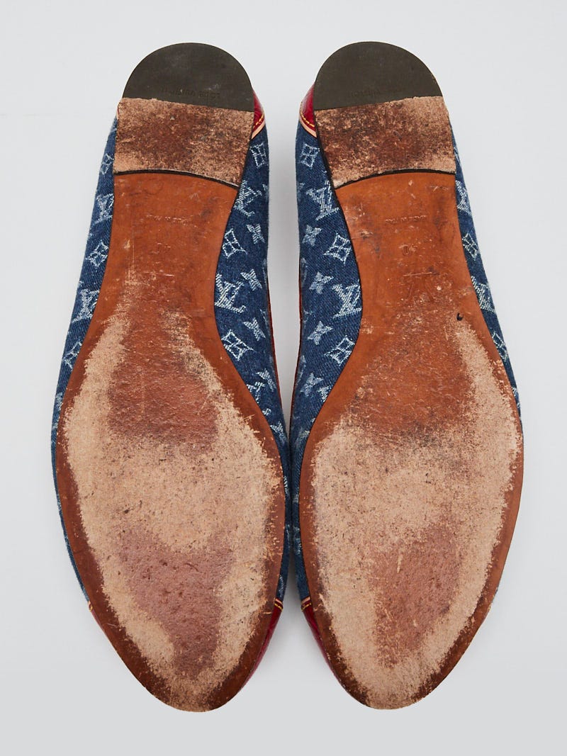 Louis Vuitton Blue Denim Monogram Denim Thong Sandals Size 9.5/40 - Yoogi's  Closet