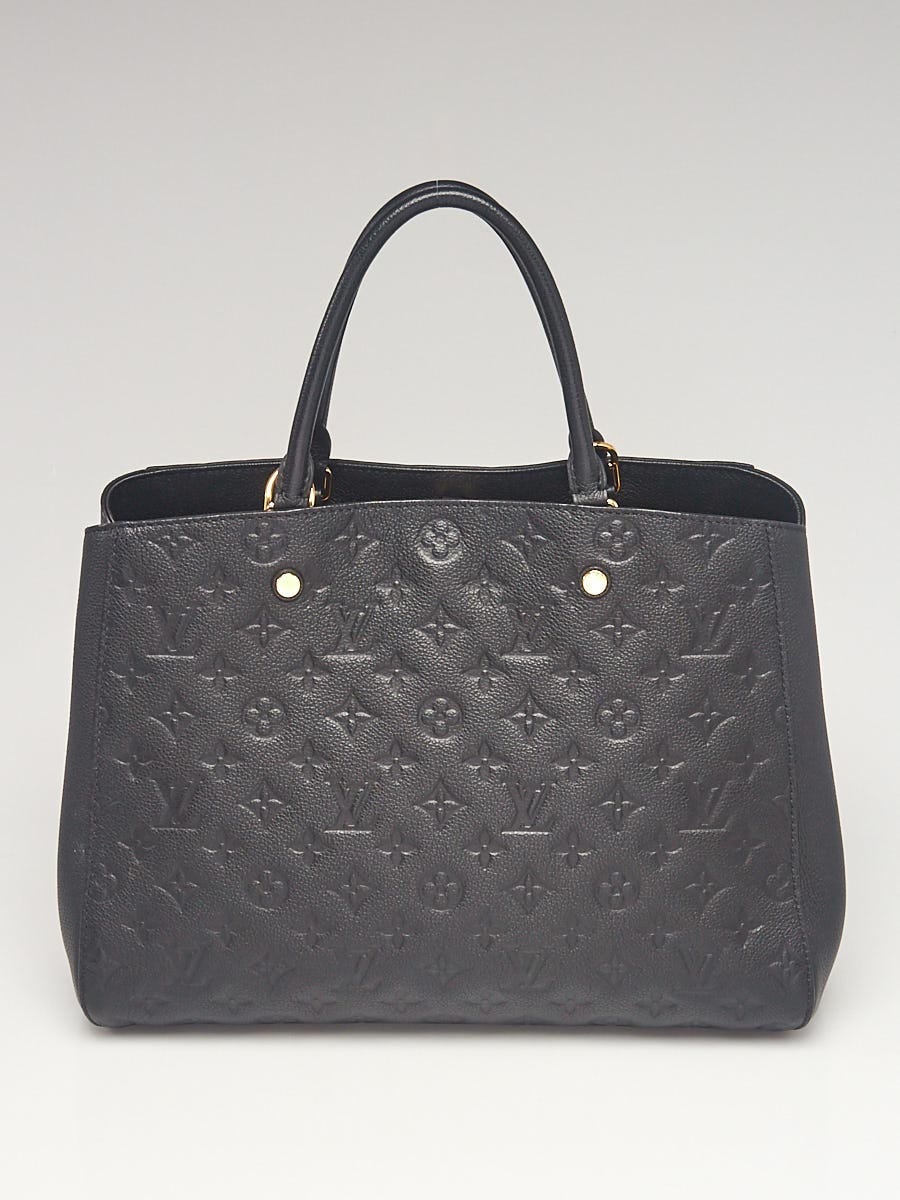 Louis Vuitton Black Monogram Empreinte Montaigne GM Bag Louis