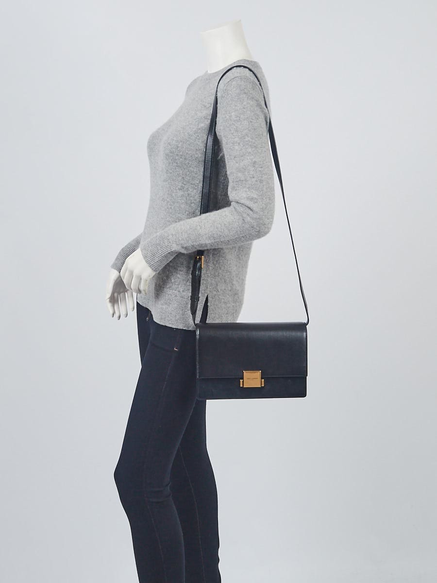 Yves Saint Laurent Black Leather/Suede Medium Bellechasse Satchel Bag -  Yoogi's Closet